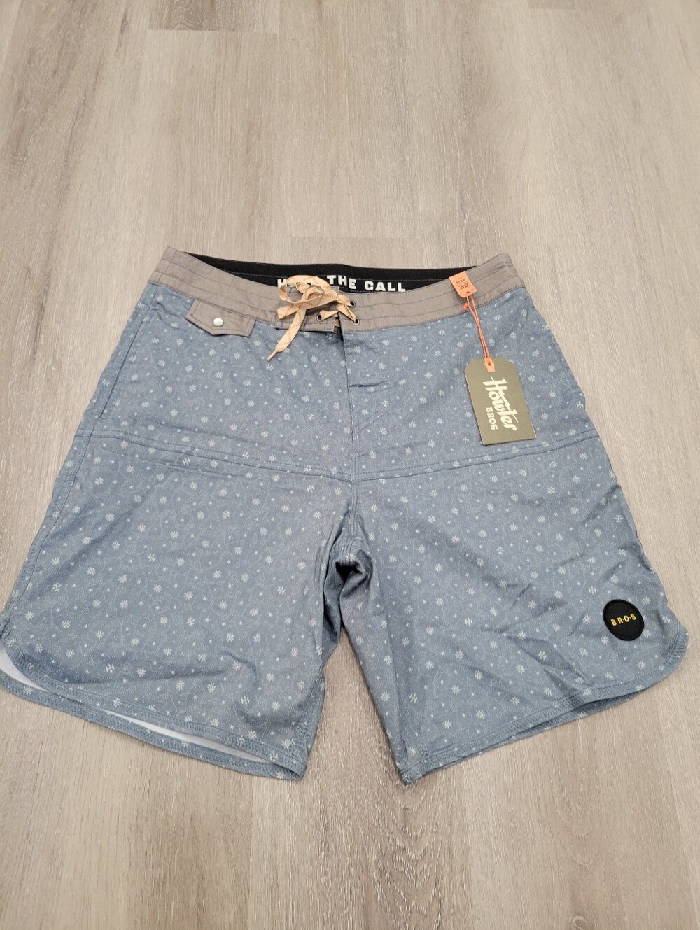 Howler Brothers Gray Patterned Board Shorts NWT! Size 32